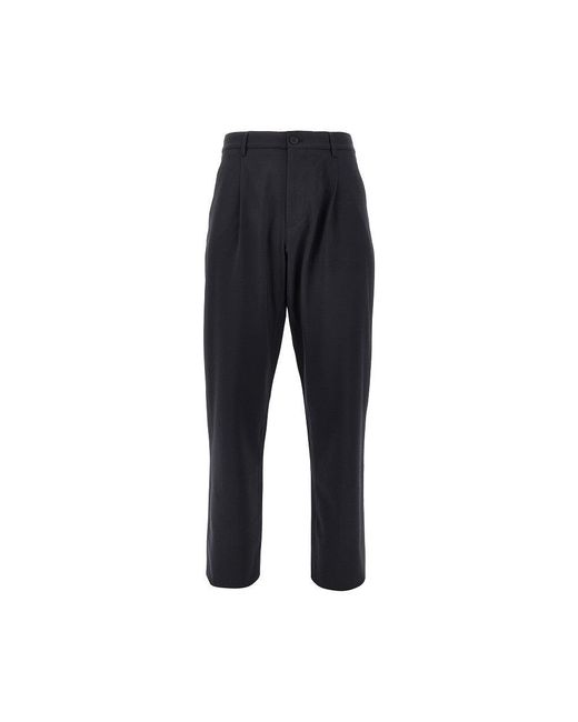 Aspesi Black Technowool Flannel Pants for men