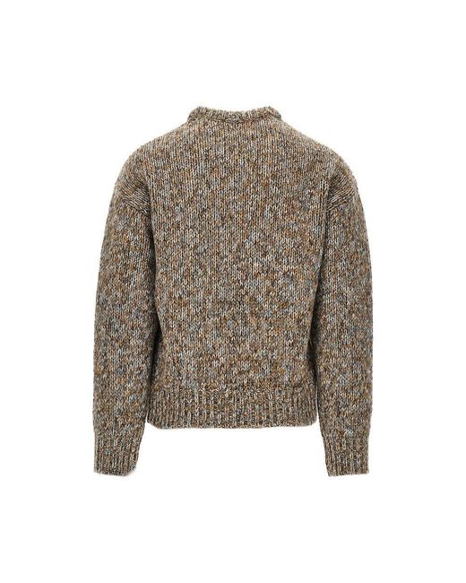 DSquared² Gray Virgin Wool-Blend Yarn Sweater for men