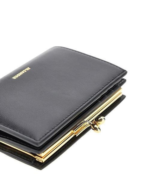 Jil Sander Blue 'Goji' Small Leather Wallet