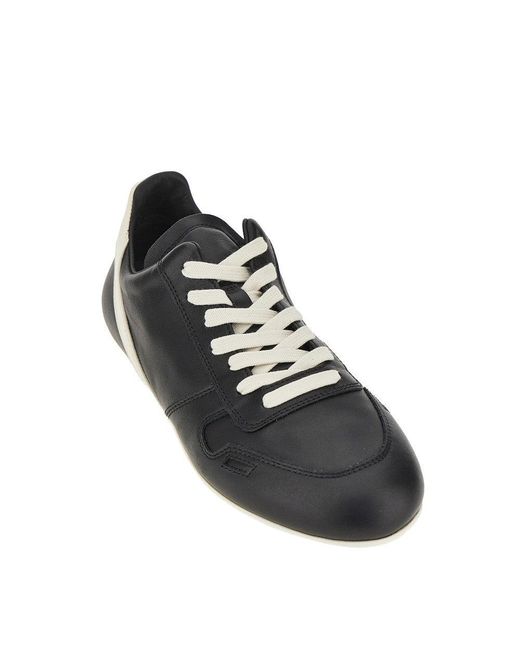 Rick Owens Blue Leather 'Minimal' Sneakers for men