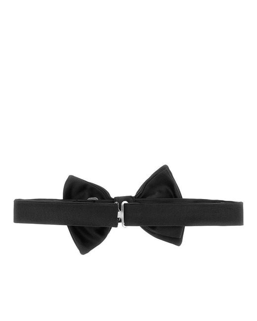 Emporio Armani Black Silk Bow Tie for men