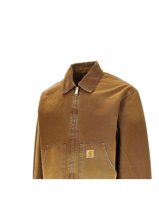Carhartt Brown Destroy Denim 'Arcan' Jacket for men
