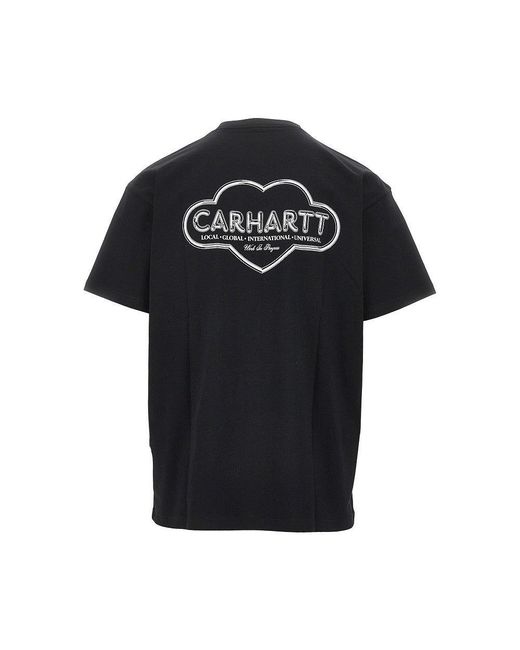 Carhartt Black 'Cloud Heart' Print T-Shirt for men