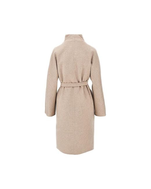 Max Mara Natural Cashmere Drap Midi Coat