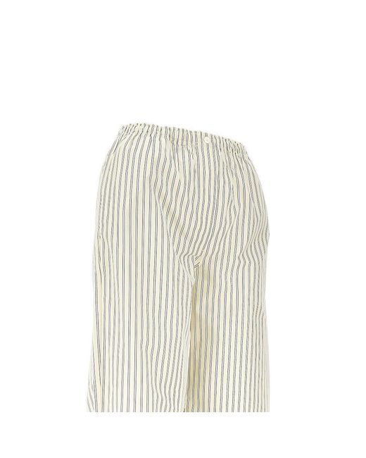Miu Miu White Striped Poplin Pyjama Pants