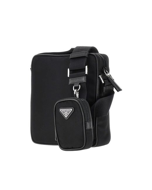 Prada Black Re-Nylon Crossbody Bag for men