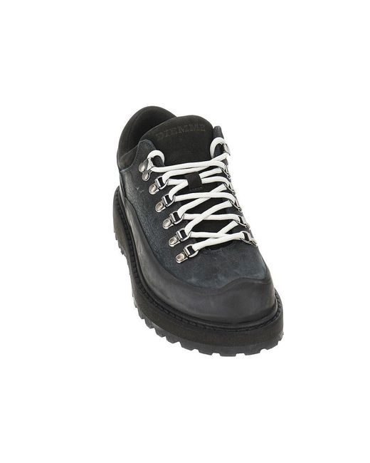 Diemme Black Leather And Rubber 'Cornaro' Sneakers for men