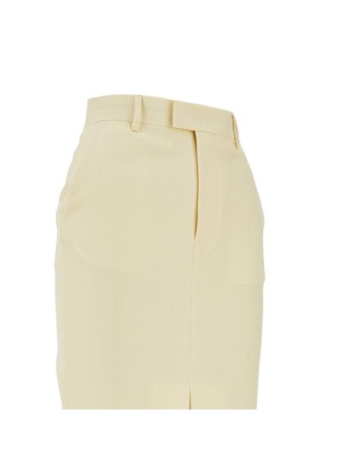 スカート ARMARIUM Pastel yellow wool Lula skirt (ARMTMSK01W017 019) ARMARIUM 'Lula' Wool Pencil Skirt in Yellow | Lyst