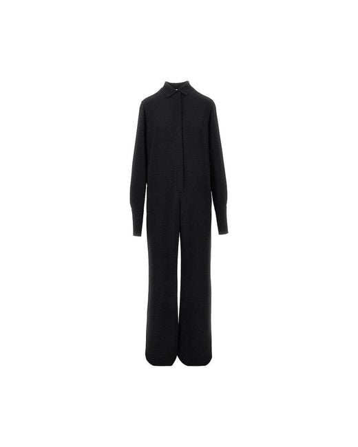 Fendi Black Silk Cady Jumpsuit