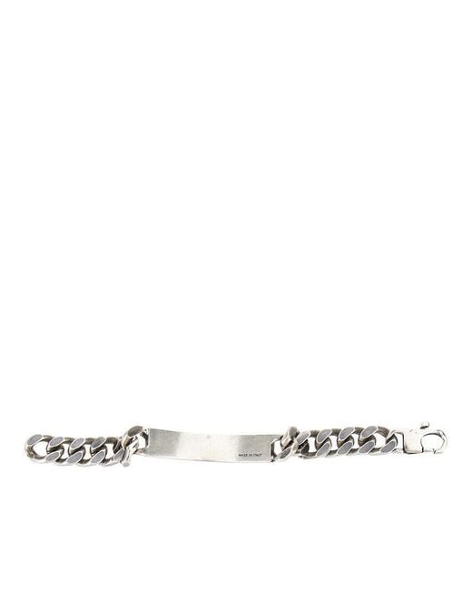 MM6 by Maison Margiela White Logo Plate Bracelet