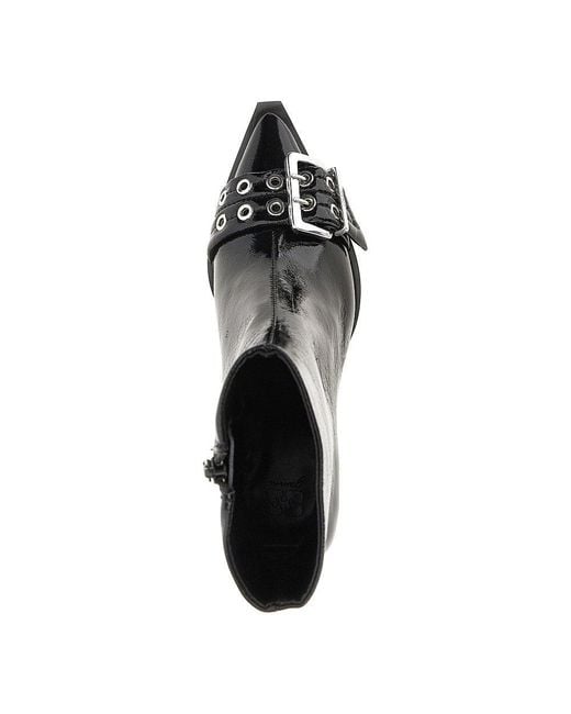 Ganni Black Faux Leather Boots