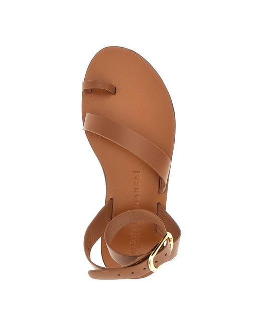 Manebí Alex Rivière Studio X Manebì Leather Sandals in Brown | Lyst