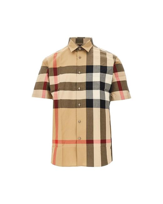 Burberry Natural Check Organic Cotton Shirt for men