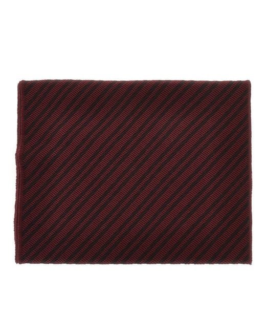 Emporio Armani Purple Jacquard Wool Scarf for men