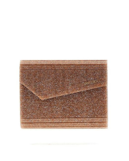 Jimmy Choo Brown 'Candy' Glittered Clutch