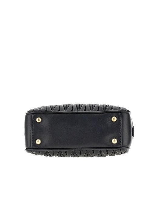 Miu Miu Black Matelassé Nappa Leather Small 'Arcadie' Bag