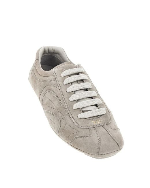 Prada Gray Suede Montecarlo Re-Edition 2005 Sneakers for men