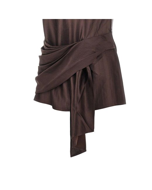 Loulou de Saison Brown 'Fonda' Silk-Blend Top