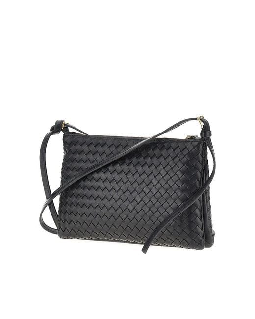 Bottega Veneta Black Medium Intrecciato Piccolo Nappa Pouch