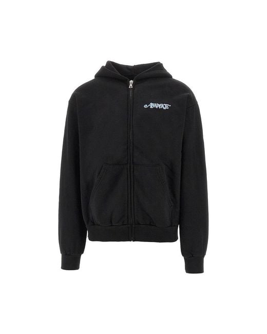 AWAKE NY Black 'Puppy' Full-Zip Hoodie for men