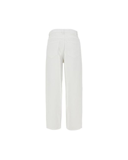 Pinko White Soft Denim Balloon Fit Jeans