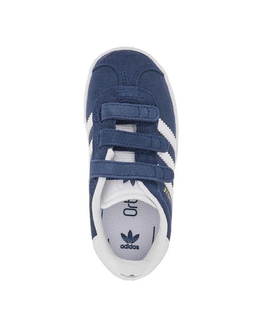 Adidas Originals Blue Suede Leather Gazelle Sneakers Kids for men