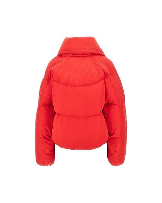 Bacon Red W Soft Vault Crop Down Jacket