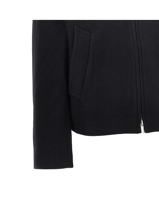 Studio Nicholson Black Double Zip-Up Short Coat for men