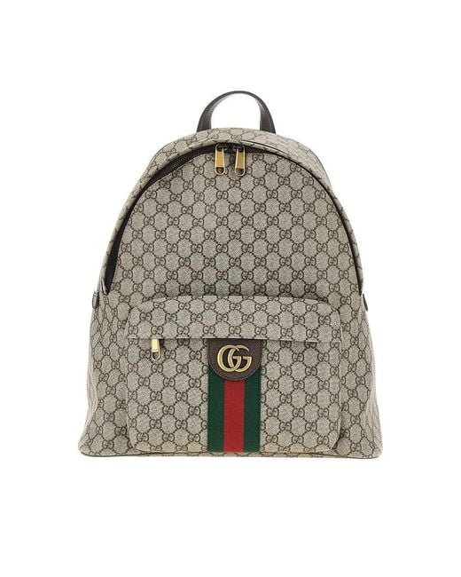 Gucci Gray Medium Ophidia Backpack for men