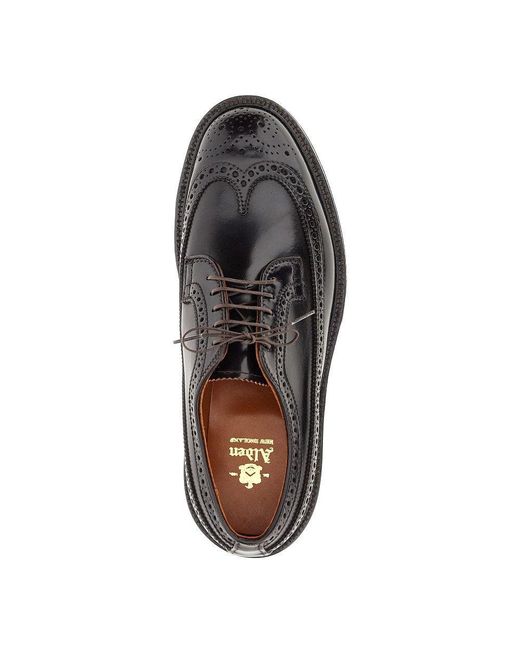 Alden Black 975 Long Wing Lace-Up Shoes for men