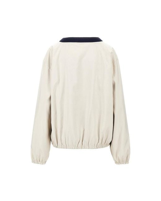Miu Miu White Tec Pongé Sweatshirt