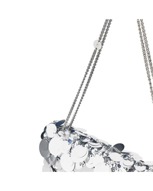 Rabanne Blue Sequinned Sparkle Baguette Bag