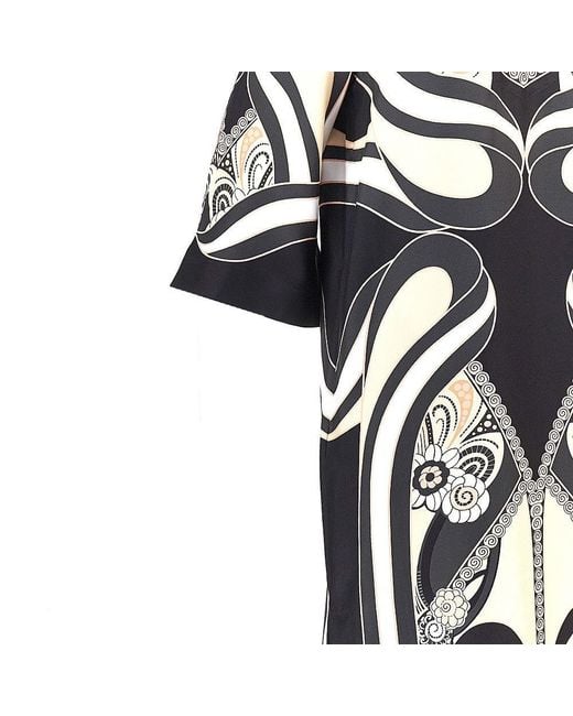 LaDoubleJ Black Silk Twill Midi Kaftan
