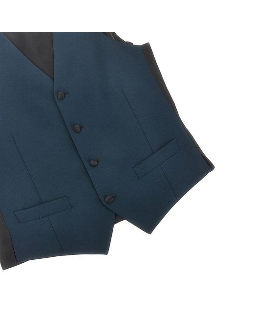 Luigi Bianchi Blue Wool And Mohair Tailored Vest for men