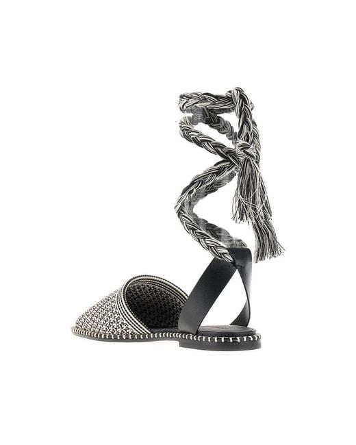 Emporio Armani Metallic Braided Laces With Lacing