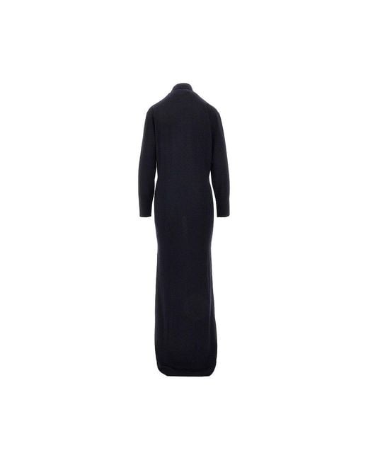 ARMARIUM Black 'Lara' Wool And Cashmere Long Dress
