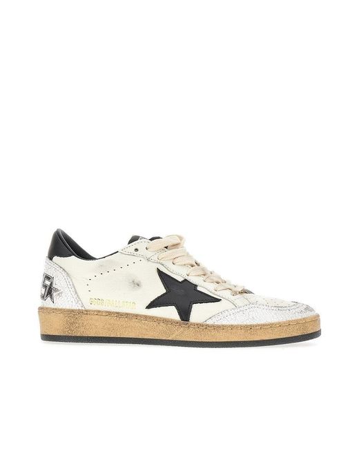Golden Goose Deluxe Brand Natural 'Ballstar' Nappa Leather Sneakers
