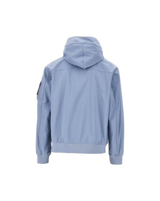 Stone Island Blue E. Dyelight Soft Shell-R Jacket for men