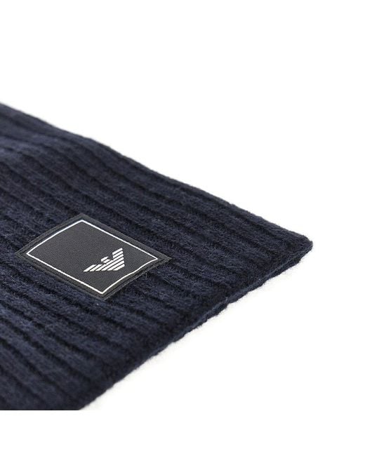 Emporio Armani Blue Wool And Cashmere Neck Warmer for men
