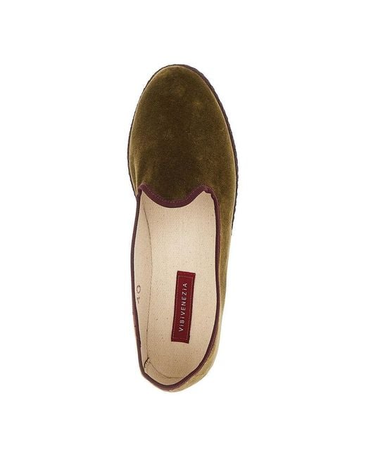 Vibi Venezia Green Velvet Slippers for men
