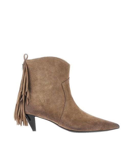 Pinko Brown Suede Leather 'Didi' Boots