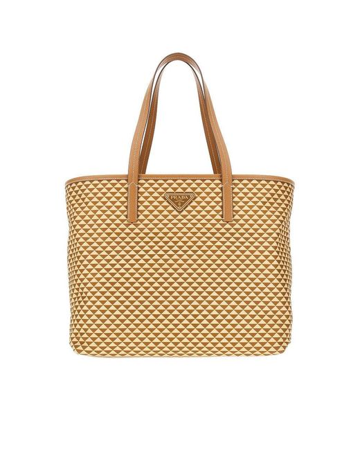 Prada Metallic Re-Nylon Shopping Bag