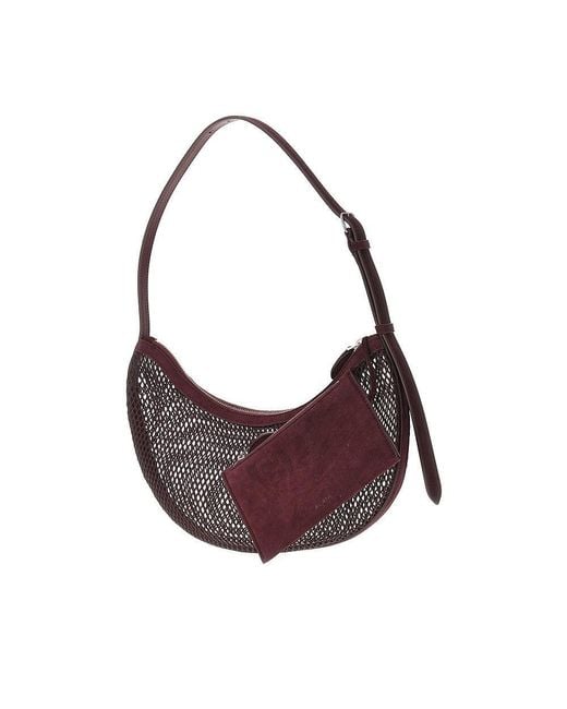 Alaïa Brown One Piece Demi Lune Net Bag