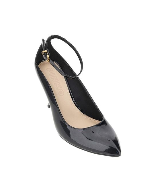 Pinko Blue Patent-Leather Pumps