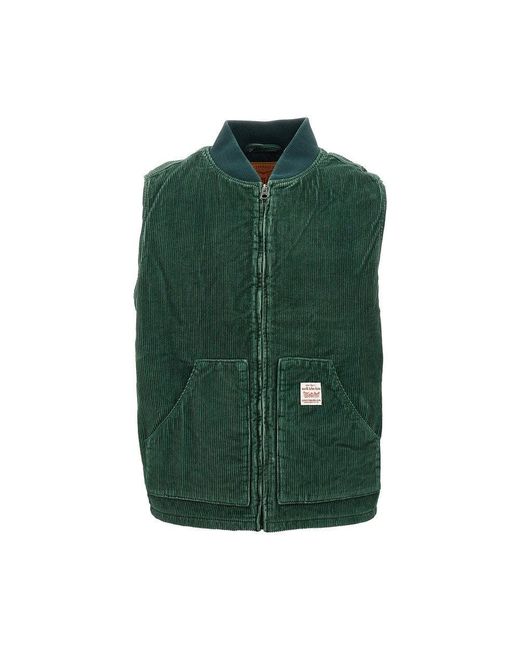 Levi's Green Corduroy 'Sansome' Vest for men