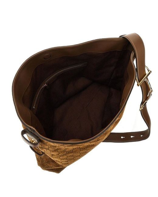 Gucci Brown 'Beatrix' Leather Medium Shopping Bag