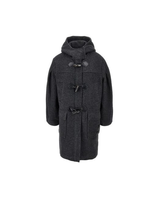 Ganni Black Wool-Blend Coat