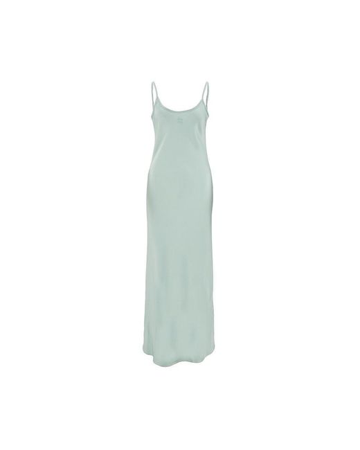 Miu Miu Green Satin Long Slip Dress