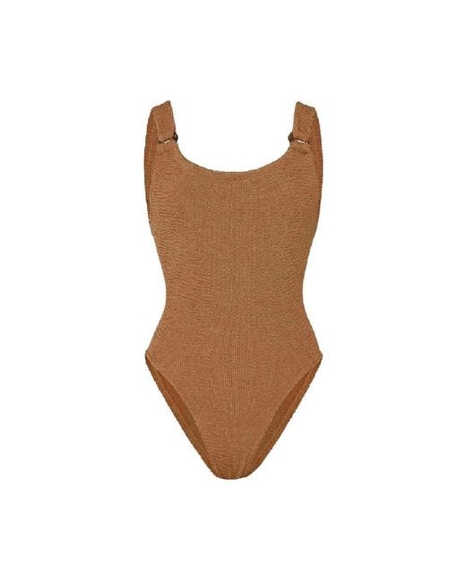Hunza G Brown 'Domino' Swimsuit