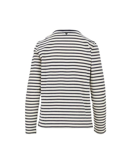Weekend by Maxmara White Printed Jersey T-Shirt With Striped Motif